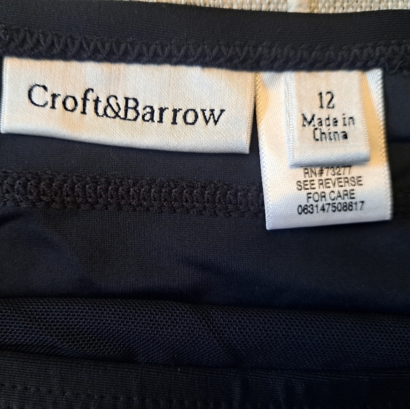 Croft & Barrow Black Swim Bottoms Size 12 - Picture 3 of 4